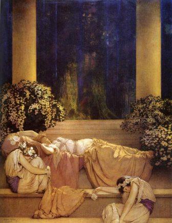 Sleeping Beauty by Maxfield Parrish 